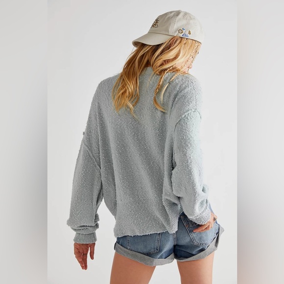 Free People “Found My Friend Cardi” In Aqua Haze Size L - Picture 4 of 12